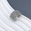 Ball Layer Silver Anti Tarnish Adjustable Band Ring For Women Bulk