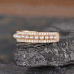 Pearl Surface CZ White 18K Gold Anti Tarnish Adjustable Band Ring Bulk
