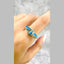 Honey Bee CZ Enamel Blue 18K Gold Anti Tarnish Free Size Ring Bulk