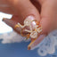 Love Heart Cubic Zirconia 18K Gold Anti Tarnish Adjustable Ring Bulk