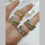 Cross Over CZ 18K Gold Silver Anti Tarnish Free Size Ring Bulk