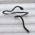 Snake CZ Silver Anti Tarnish Adjustable Dual Finger Ring Bulk