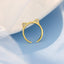 Cat Cubic Zirconia 18K Gold Anti Tarnish Adjustable Ring Women Bulk