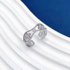 Clover Flower CZ 18K Gold Anti Tarnish Adjustable Ring Bulk