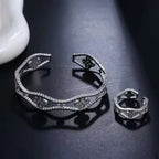 Clover Flower CZ 18K Gold Anti Tarnish Adjustable Ring Bulk