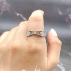 Clover Flower CZ 18K Gold Anti Tarnish Adjustable Ring Bulk