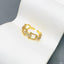 Joint Link Cubic Zirconia 18K Gold Anti Tarnish Free Size Ring Bulk