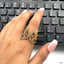 Rainbow Marquise Crystal CZ 18K Gold Anti Tarnish Ring Bulk