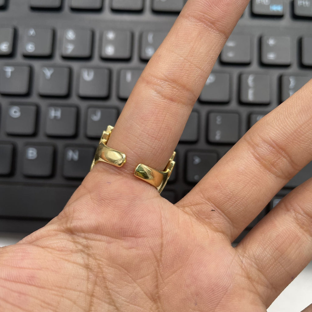 Layer Cubic Zirconia 18K Gold Anti Tarnish Ring For Women Bulk