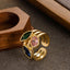 Marquise Oval Crystal Multi Gold Anti Tarnish Band Ring Bulk