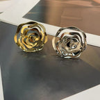 Floral Flower 18K Gold Anti Tarnish Adjustable Ring For Women Bulk