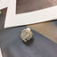 Rainbow CZ Pearl Crystal White Gold Anti Tarnish Band Ring Bulk