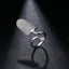 Studded Cubic Zirconia Silver Anti Tarnish Adjustable Nail Ring Bulk