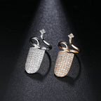 Studded Cubic Zirconia Silver Anti Tarnish Adjustable Nail Ring Bulk