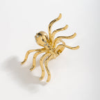 Spider Cubic Zirconia 18K Gold Adjustable Big Ring For Women Bulk