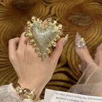 Heart 18K Gold Adjustable Ring For Women Bulk