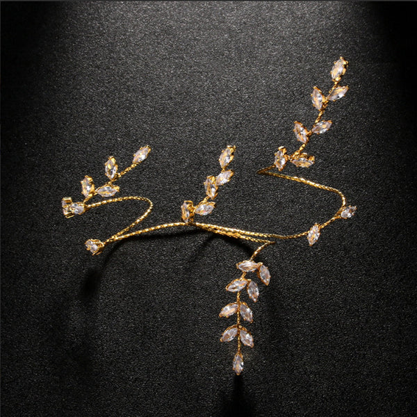 Marquise Leaf CZ Gold Anti Tarnish Adjustable Finger Knuckle Ring Bulk Main image