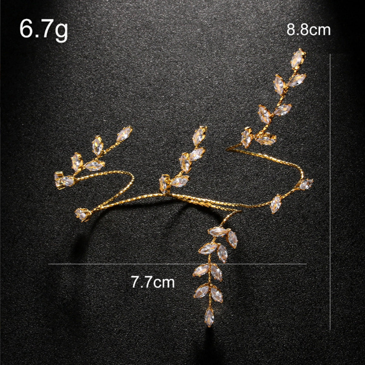 Marquise Leaf CZ Gold Anti Tarnish Adjustable Finger Knuckle Ring Bulk