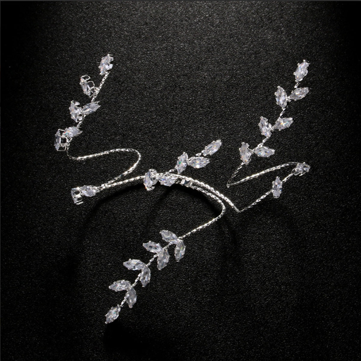 Marquise Leaf CZ Gold Anti Tarnish Adjustable Finger Knuckle Ring Bulk