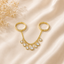 Luxury Chain Link Style Gold Silver CZ Copper Anti Tarnish Ring Bulk