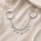 Luxury Chain Link Style Gold Silver CZ Copper Anti Tarnish Ring Bulk