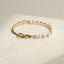 Pearl Chain White 18K Gold Stainless Steel Anti Tarnish Half Kada Bracelet For Women