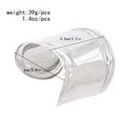 Glossy Wave Silver Anti Tarnish Cuff Kada Bracelet For Women Bulk