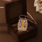 Rainbow CZ Enamel Gold Multi Thread Anti Tarnish Necklace Pendant Bulk