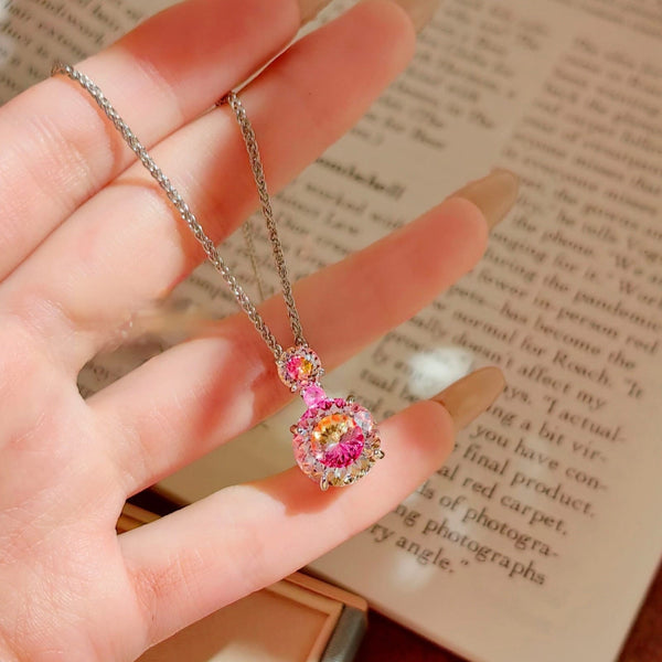 Multicolor Round Cut Cubic Zirconia Copper Necklace Combo Set For Women Bulk Main image