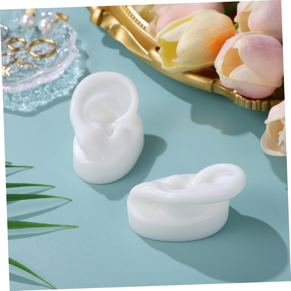Ear Model White Silicon Photography Shoot Combo Pack Of 2 Bulk