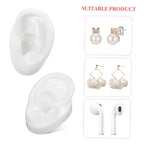 Ear Model White Silicon Photography Shoot Combo Pack Of 2 Bulk