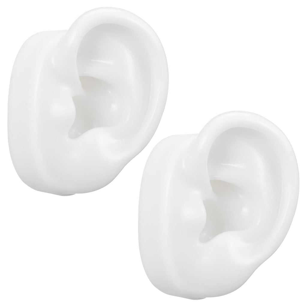 Ear Model White Silicon Photography Shoot Combo Pack Of 2 Bulk