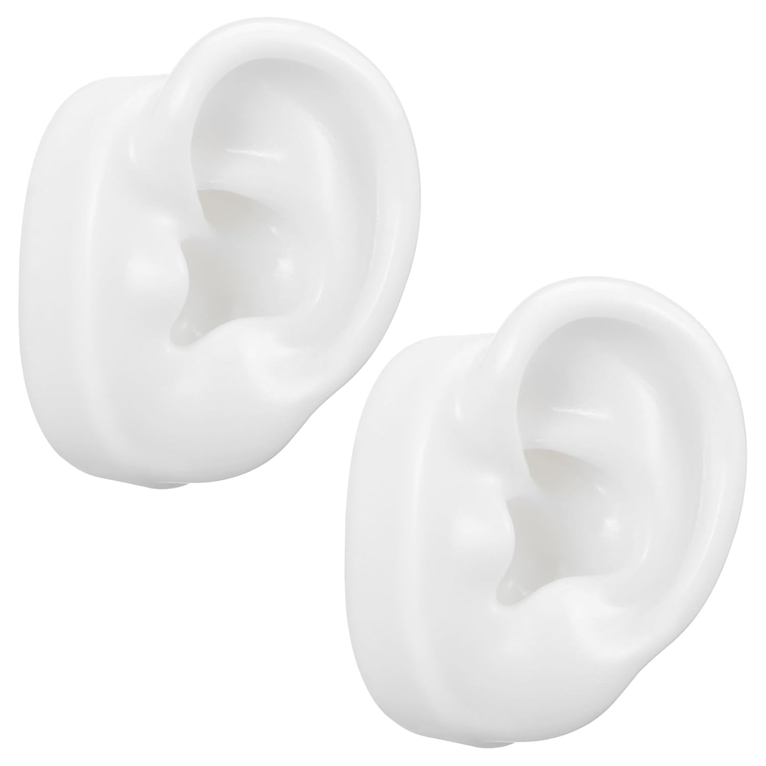 Ear Model White Silicon Photography Shoot Combo Pack Of 2 Bulk