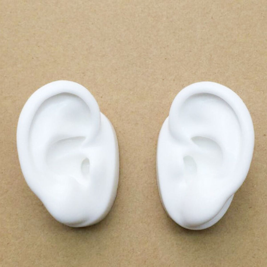 Ear Model White Silicon Photography Shoot Combo Pack Of 2 Bulk
