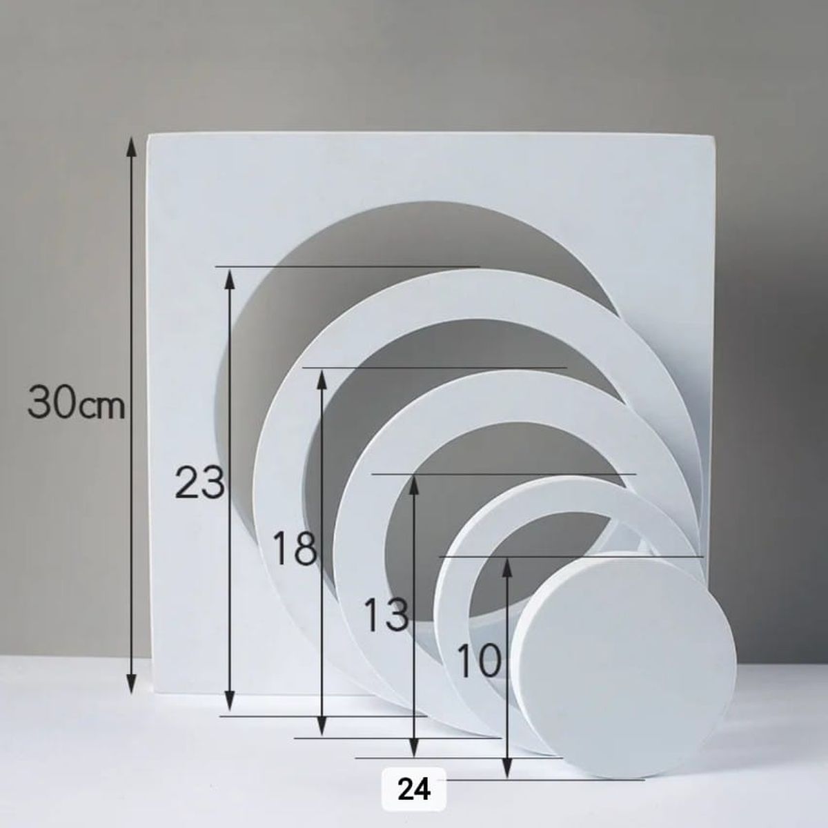 Round White Foam Photography Background Props Pack Of 5 Bulk