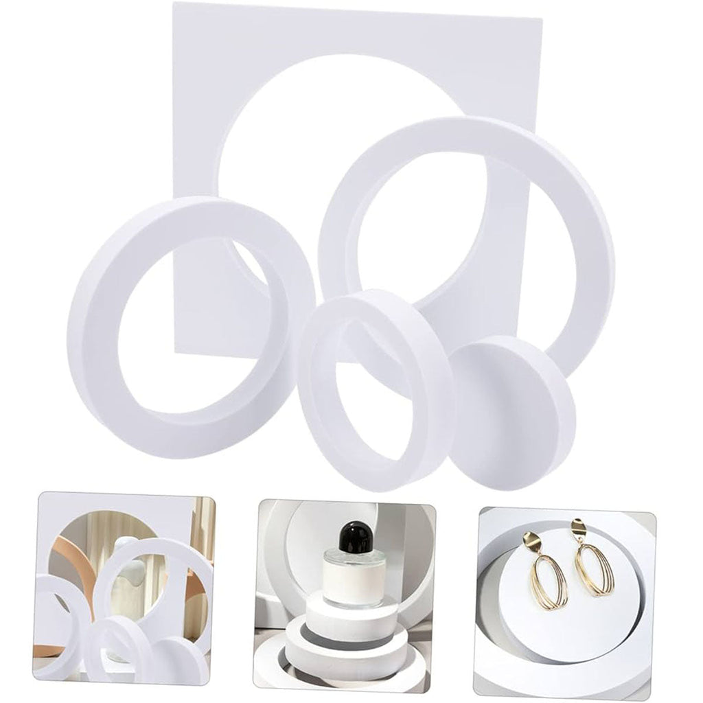Round White Foam Photography Background Props Pack Of 5 Bulk