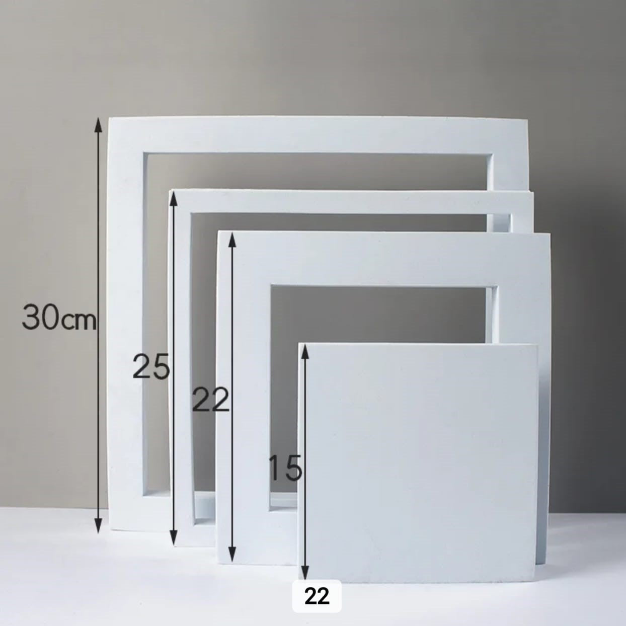 Square White Foam Photography Background Props Pack Of 4 Bulk Secondary image