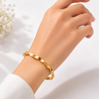 Winded Rope 18K Gold Anti Tarnish Flexible Bracelet Women Bulk