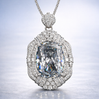 White High Sparkle Cushion Cut Silver Plated CZ Copper Pendant Bulk