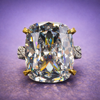 Designer Cushion Cut Gold Silver Plated CZ Copper Cocktail Ring Bulk