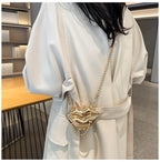 Glossy Bold Lips Gold Silver Ball Chain Shoulder Hand Bag Women Bulk