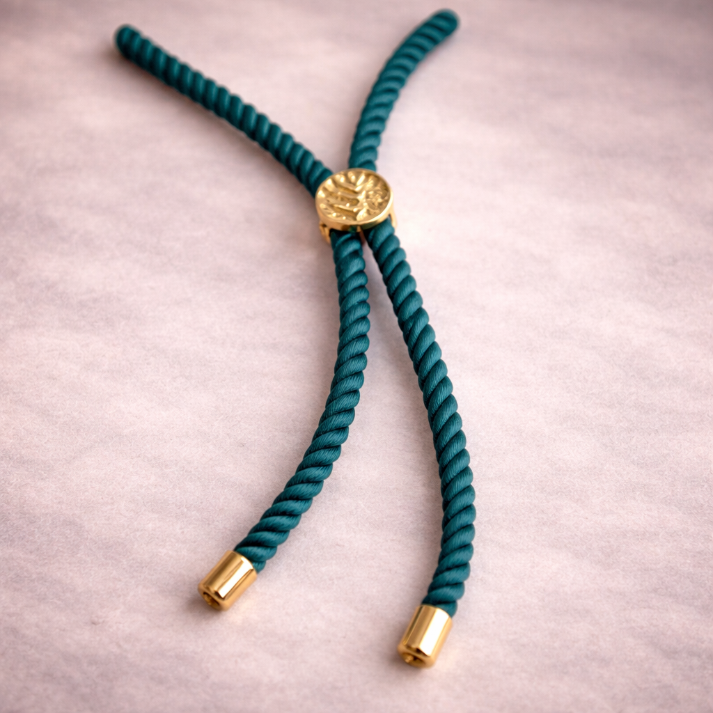 Wholesale Green Adjustable Rope Gold Plated Plain Thread Bracelet Main image