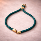 Wholesale Blue Brown Green Stylish Gold Plated Plain Thread Bracelet