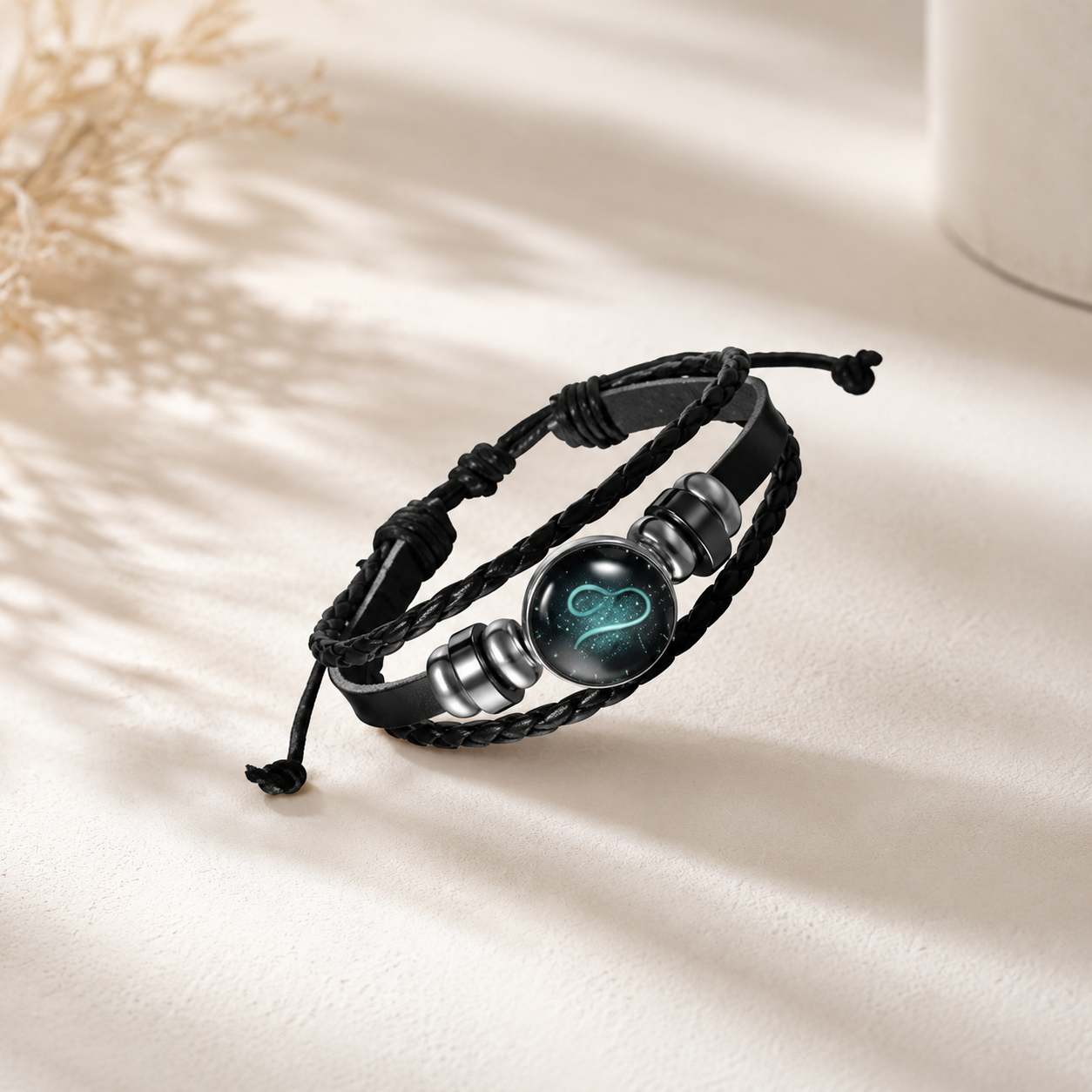 Constellation Zodiac Star Sign Leather Wrist Band Bracelet Wholesale