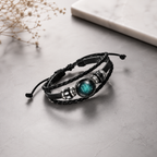 Constellation Zodiac Star Sign Leather Wrist Band Bracelet Wholesale