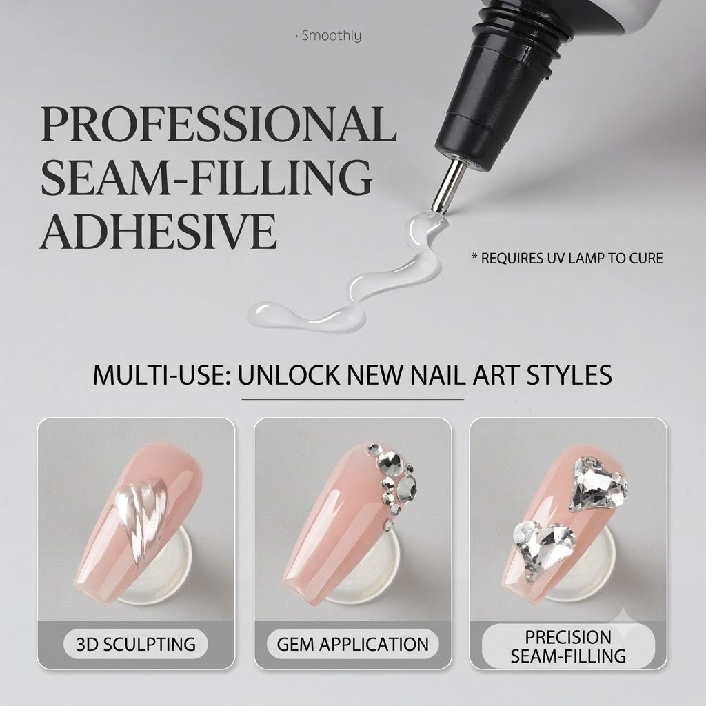 Professional Seam-Filling Nail Adhesive Multi-Use 3D Sculpting Gel Bulk