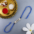 Customized Personalised Engraving Silver Plated Thread Rakhi For Men Bulk