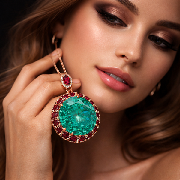 Classic Heritage Gold Plated CZ Anti Tarnish Copper Pendant Wholesale Secondary image