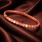 Bulk Rose Silver Gold CZ Anti Tarnish Stainless Steel Cuff & Kada