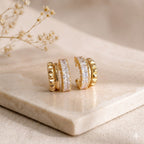 Modern Glam Gold Silver CZ Anti Tarnish Copper Ear Cuff Earrings Bulk